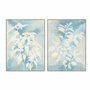 DKD Home Decor Cuadro de Hojas Enmarcado 90x120 cm, Pack de 2 Surtido Azul Celeste y Blanco