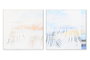 DKD Home Decor Cuadro Decorativo Tropical Azul Naranja 100 x 100 cm (2 Unidades) Lienzo PS