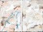 DKD Home Decor Set de 2 Cuadros Lienzo Abstracto Multicolor 100x150 cm