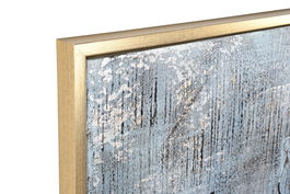 DKD Home Decor Cuadro Moderno Azul Dorado 131 x 131 x 3.8 cm Abstracto Lienzo y PS