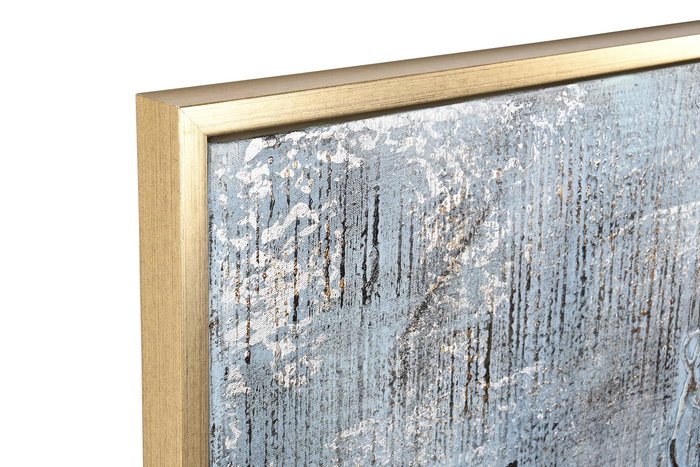 DKD Home Decor Cuadro Moderno Azul Dorado 131 x 131 x 3.8 cm Abstracto Lienzo y PS DKD Home Decor Cuadro Moderno Azul Dorado 131 x 131 x 3.8 cm Abstracto Lienzo y PS