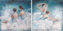 DKD Home Decor Cuadro Lienzo Pino Bailarinas Surtido de 2 Unidades