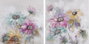 DKD Home Decor Set de 2 Cuadros de Flores en Lienzo y Pino 100x100 cm