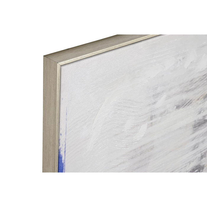 DKD Home Decor Set de 2 Cuadros Lienzo Abstracto Azul y Gris 60x80 cm