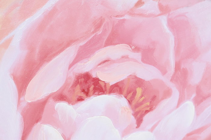 DKD Home Decor Cuadro Romantico Flores Lienzo Ps Rosa Azul Blanco 80 x 60 x 3.5 cm (2 Unidades)