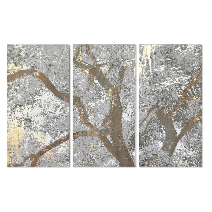 DKD Home Decor Set de 3 Cuadros de Lienzo y MDF Árbol 150x3,8x100 cm DKD Home Decor Set de 3 Cuadros de Lienzo y MDF Árbol 150x3,8x100 cm