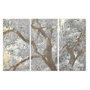 DKD Home Decor Set de 3 Cuadros de Lienzo y MDF Árbol 150x3,8x100 cm