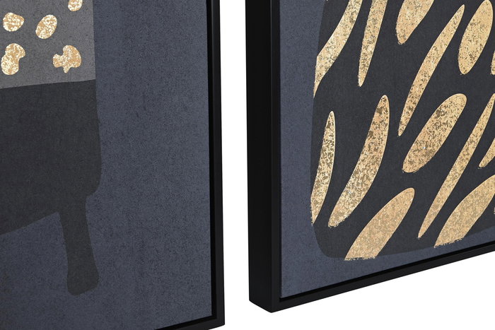 DKD Home Decor Cuadro Colonial Negro Dorado 4.5 x 123 x 83 cm (2 Unidades)