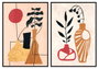 DKD Home Decor Cuadro de Lienzo con Jarrones 83x4,5x123 cm