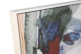 DKD Home Decor Cuadro Moderno Mujer Abstracto Azul Verde Menta Terracota Gris 4.3 x 143 x 103 cm (2 Unidades)