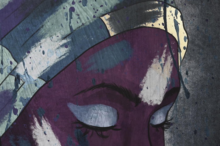 DKD Home Decor Cuadro Colonial Lila Turquesa 4.5 x 123 x 83 cm (2 Unidades)