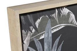 DKD Home Decor Cuadro Tropical Negro Multicolor Hojas Lienzo Ps 4.5 x 123 x 83 cm (2 Unidades)