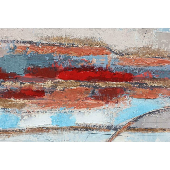 DKD Home Decor Cuadro Lienzo MDF Abstracto Surtido de 2 Piezas Multicolor