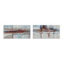 DKD Home Decor Cuadro Lienzo MDF Abstracto Surtido de 2 Piezas Multicolor