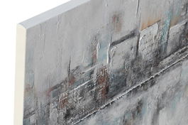 DKD Home Decor Cuadro Abstracto Ciudad Gris Azul Lienzo MDF 2.8 x 60 x 120 cm (2 Unidades)