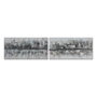 DKD Home Decor Cuadro Lienzo Ciudad Abstracto Pack de 2