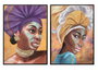DKD Home Decor Cuadro Lienzo Africana Surtido de 2 Unidades 60x80 cm