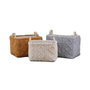 DKD Home Decor Set de 3 Cestas de Poliéster Beige 42x32x27 cm