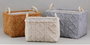 DKD Home Decor Set de 3 Cestas de Poliéster Beige 42x32x27 cm