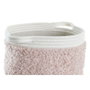 DKD Home Decor Set de 3 Cestas de Algodón 34x34x27 cm Rosa Palo