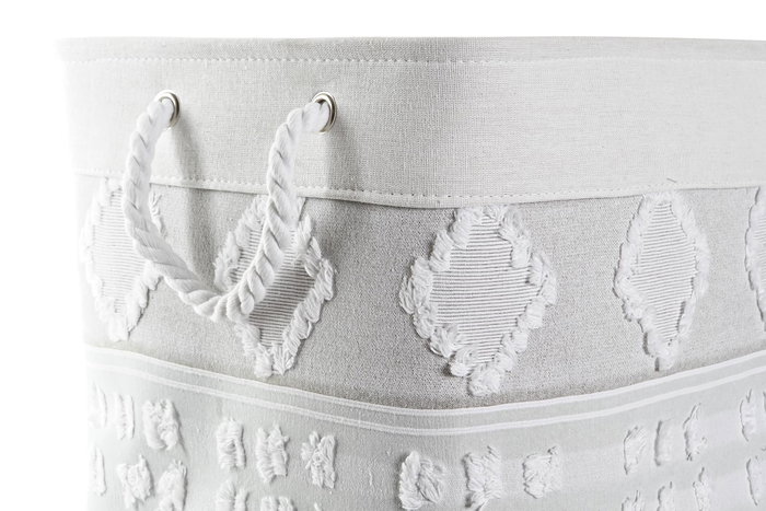 DKD Home Decor Cesta Boho Gris Blanco Algodón Set 2 Piezas 35x40x45 cm DKD Home Decor Cesta Boho Gris Blanco Algodón Set 2 Piezas 35x40x45 cm