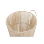 DKD Home Decor Set de 3 Cestas de Algodón y Metal Beige