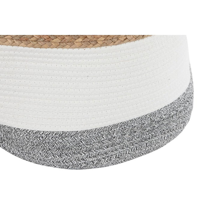 DKD Home Decor Cesta de Fibra de Algodón 36x36x52 cm Blanco