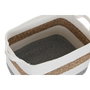 DKD Home Decor Set de 3 Cestas de Fibra y Algodón Blanco