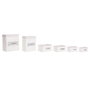 DKD Home Decor Set de 6 Cestas para la Ropa de Bambú y Poliéster Blanco