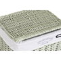 DKD Home Decor Set de 5 Cestas de Ropa de Mimbre y Poliéster Verde