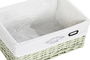 DKD Home Decor Cesta Ropa Basicos Verde Mimbre Poliester Set 5 Piezas 34 x 56 x 44 cm