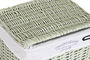 DKD Home Decor Cesta Ropa Basicos Verde Mimbre Poliester Set 5 Piezas 34 x 56 x 44 cm