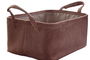 DKD Home Decor Cesta Basicos Mostaza Terracota Poliester Set de 3 Piezas 29 x 20 x 38 cm