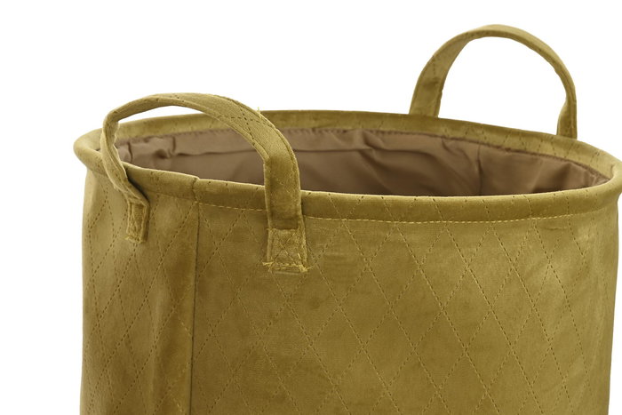 DKD Home Decor Cesta Set de 3 (2 Unidades) Mostaza Terracota Poliester 38 x 40 x 38 cm DKD Home Decor Cesta Set de 3 (2 Unidades) Mostaza Terracota Poliester 38 x 40 x 38 cm