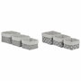 DKD Home Decor Set de 3 Cestas de Algodón y EVA, Surtido de 2 Colores