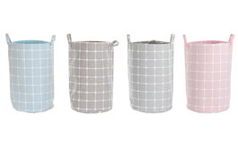 DKD Home Decor Cesta Basicos Gris Beige 35 x 55 x 35 cm (4 Unidades)