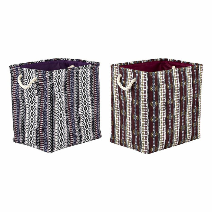 DKD Home Decor Cesta de Poliéster y EVA 40x30x40, Surtido de 2 Unidades