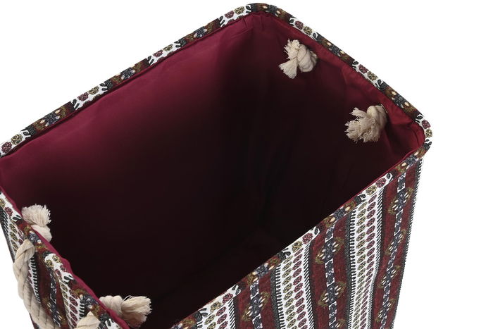 DKD Home Decor Cesta Morado Burdeos 30 x 40 x 40 cm (2 Unidades) Poliester Eva