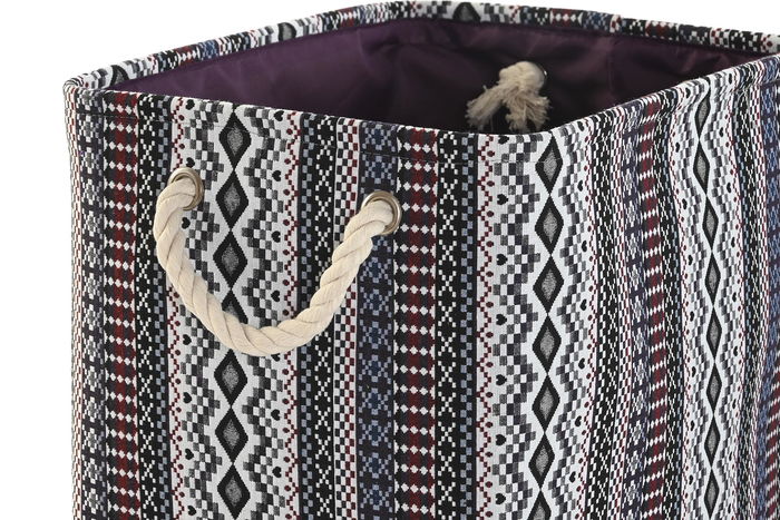 DKD Home Decor Cesta Morado Burdeos 30 x 40 x 40 cm (2 Unidades) Poliester Eva
