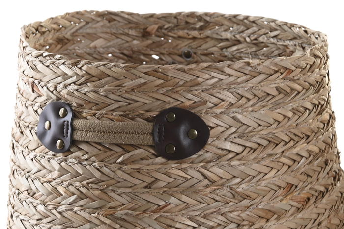 DKD Home Decor Cesta Basicos Natural Set de 3 Piezas 30 x 30 x 28 cm Hecho a Mano Seagrass DKD Home Decor Cesta Basicos Natural Set de 3 Piezas 30 x 30 x 28 cm Hecho a Mano Seagrass