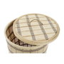 DKD Home Decor Set de 2 Cestas de Bambú con Tapa Marrón Natural