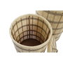 DKD Home Decor Set de 2 Cestas de Bambú con Tapa Marrón Natural