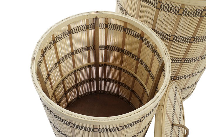 DKD Home Decor Cesta Marron 40 x 63 x 40 cm Set de 2