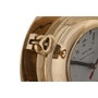 DKD Home Decor Reloj de Pared de Latón y Cristal Brillante Dorado