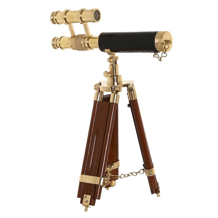 DKD Home Decor Telescopio Dorado Marron Laton Mango 24 x 34 x 17 cm DKD Home Decor Telescopio Dorado Marron Laton Mango 24 x 34 x 17 cm