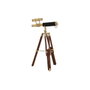 DKD Home Decor Telescopio Dorado Marron Laton Mango 24 x 34 x 17 cm