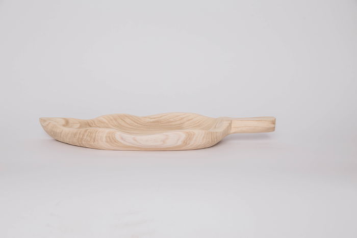 DKD Home Decor Centro de Mesa Tropical Hoja Marron Claro 28 x 5 x 56 cm