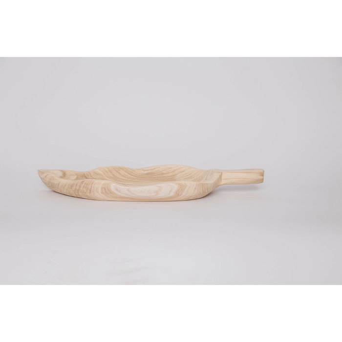 DKD Home Decor Centro Mesa Paulownia Hoja Natural Marrón Claro