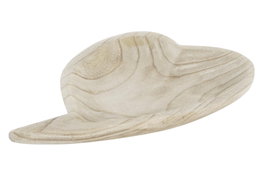 DKD Home Decor Centro de Mesa Tropical Marron Claro Corazon 24 x 4 x 35 cm