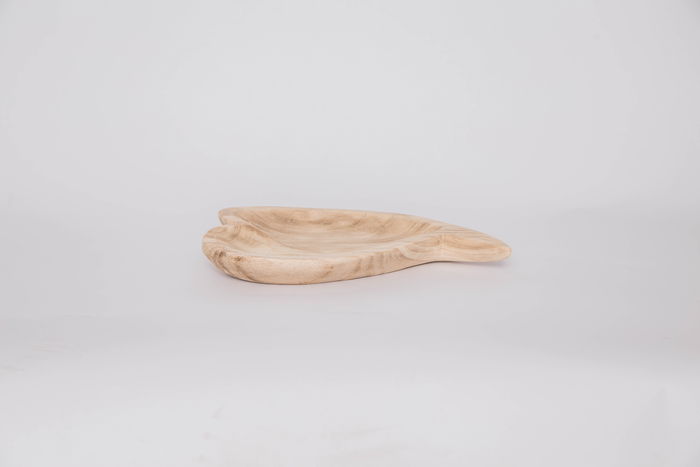 DKD Home Decor Centro de Mesa Tropical Marron Claro Corazon 24 x 4 x 35 cm